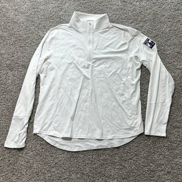 Bloq-Uv White Long Sleeve 1/4 Zip Pullover Shirt X-Large Womens Activewear - Picture 4 of 10